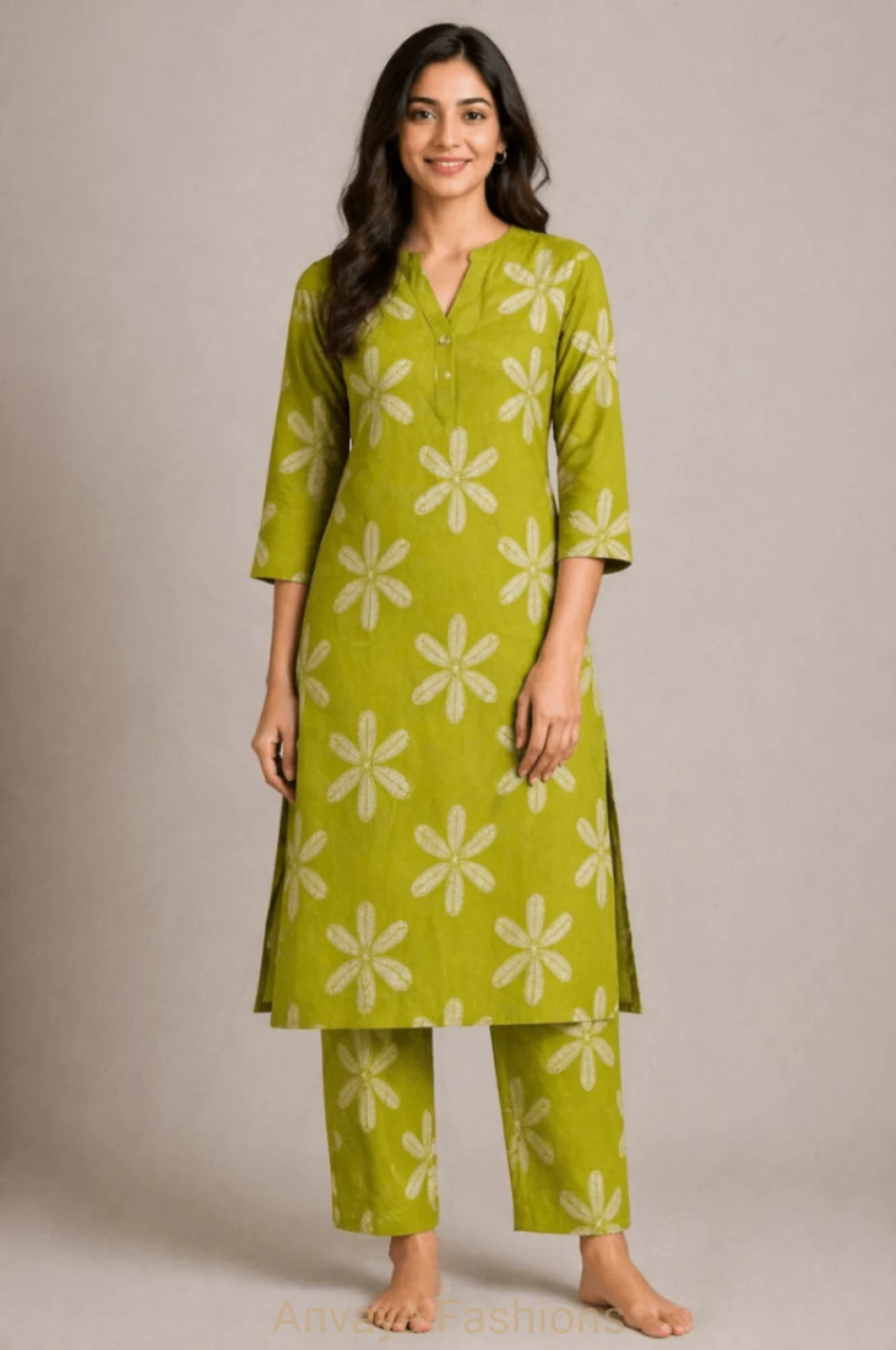Olive Bloom Co-ord Set
