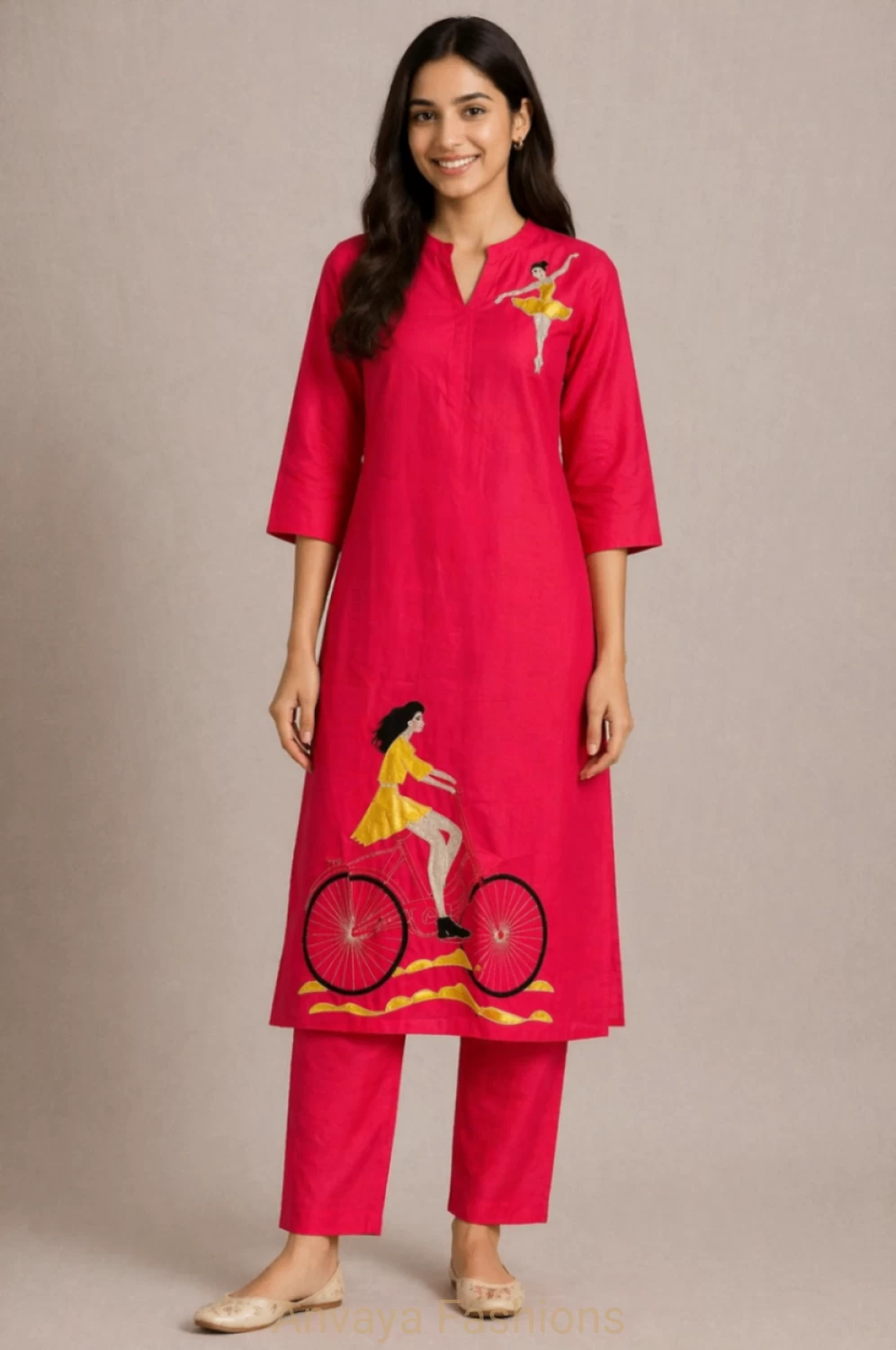 Artline Crimson Kurti Set, Crimson Muse Co-ord, Urban Tale Kurti